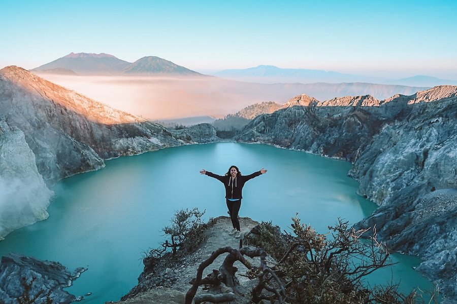 View from hiking Ijen crater 1